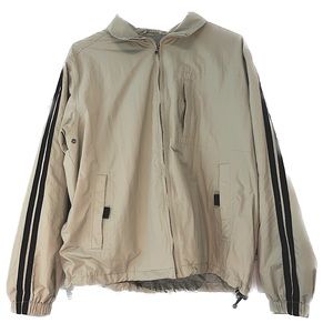 Bossini Tan Windbreaker Zip up Jacket with Double Striped Sleeves
